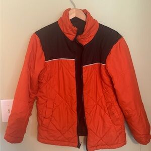 Orange and Black Quilted Jacket